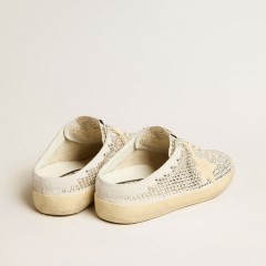 Golden Goose Women's Super-Star Sabots LTD In Swarovski Crystals With White Leather Star