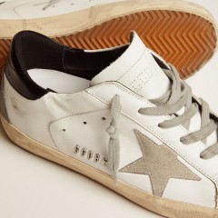 Golden Goose Women's Super-Star With Black Heel Tab And Metal Stud Lettering