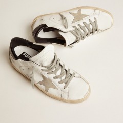 Golden Goose Women's Super-Star With Black Heel Tab And Metal Stud Lettering