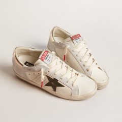 Golden Goose Women's Super-Star With Lizard Print With Green Star And Platinum Heel Tab