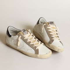 Golden Goose Women's Super-Star With Perforated Star And Midnight Blue Heel Tab