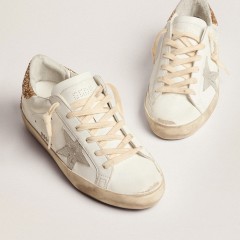 Golden Goose Women's Super-Star With Silver Leather Star And Snake Print