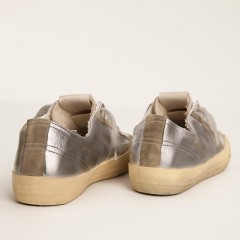 Golden Goose Women's V-Star LTD In Silver Laminated Leather