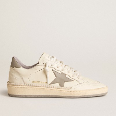 Golden Goose Women's Ball Star LTD With Gray Leather Star And Heel Tab And Stitching