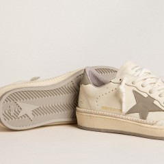 Golden Goose Women's Ball Star LTD With Gray Leather Star And Heel Tab And Stitching