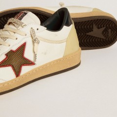 Golden Goose Women's Ball Star LTD With Mesh Star And Midnight Blue Leather Heel Tab