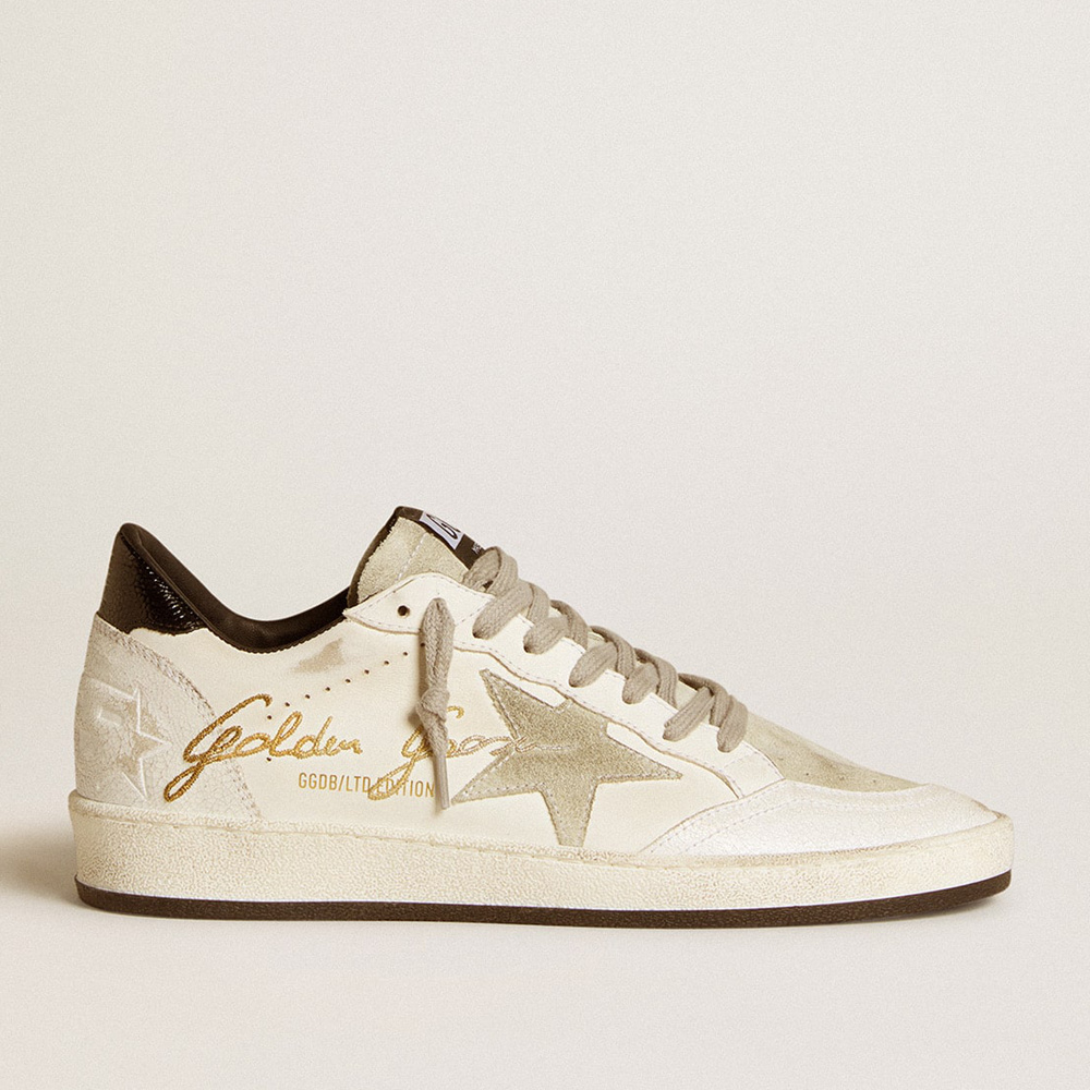 Golden Goose Women's Ball Star LTD With Suede Star And Textured Leather Heel Tab