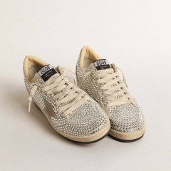 Golden Goose Women's Ball Star LTD With Swarovski Crystals And Gray Suede Star