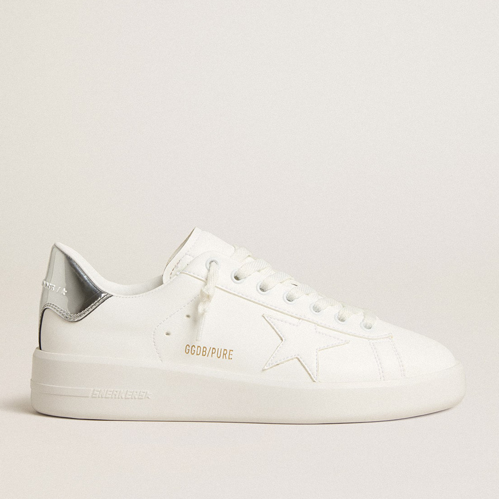 Golden Goose Women's Bio-based Purestar With White Star And Mirror-effect Heel Tab