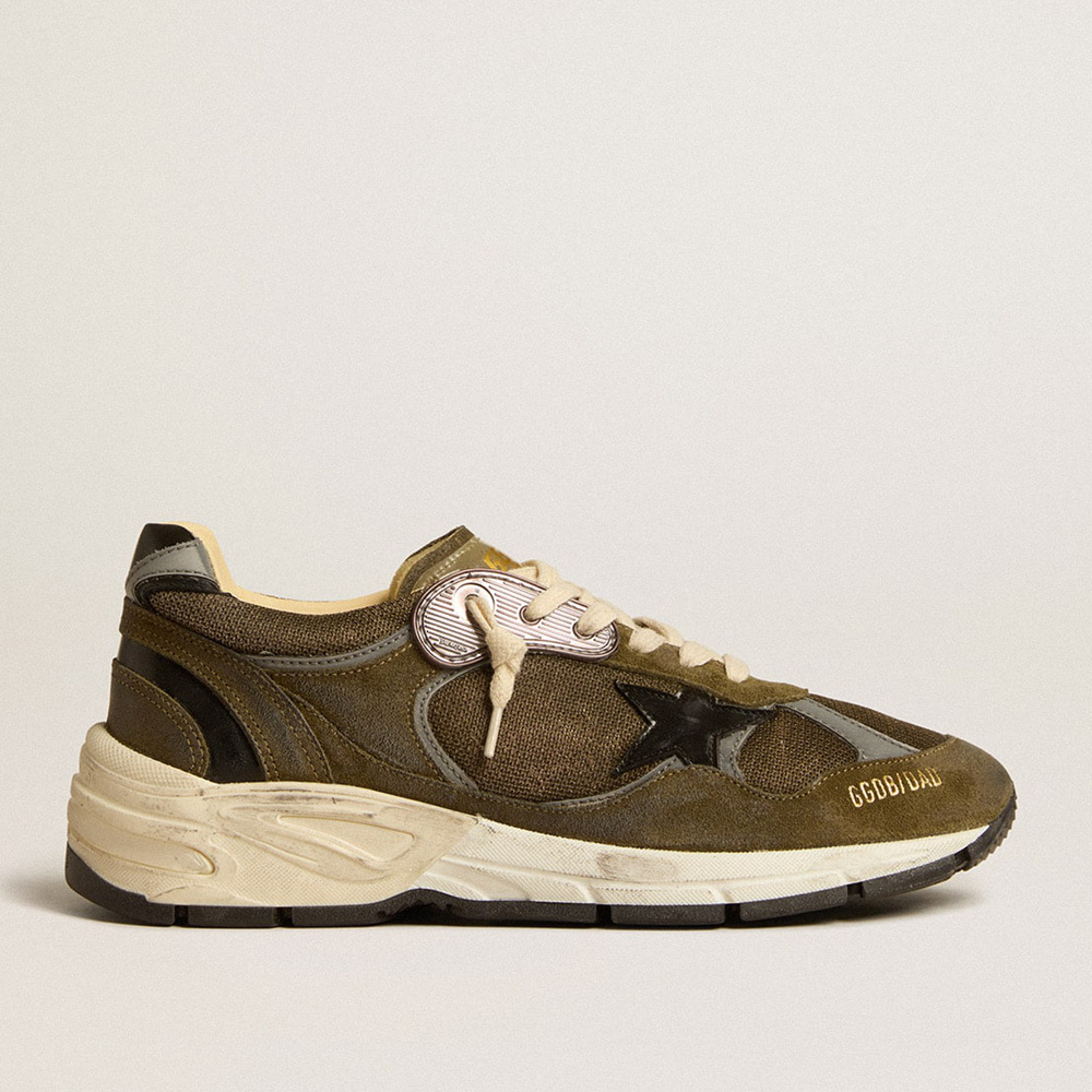 Golden Goose Women's Dad-Star In Suede And Mesh With Black Leather Star And Heel Tab