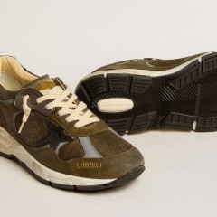 Golden Goose Women's Dad-Star In Suede And Mesh With Black Leather Star And Heel Tab