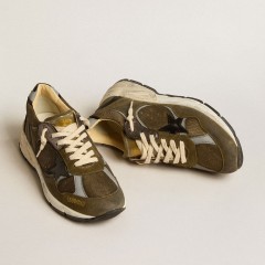 Golden Goose Women's Dad-Star In Suede And Mesh With Black Leather Star And Heel Tab