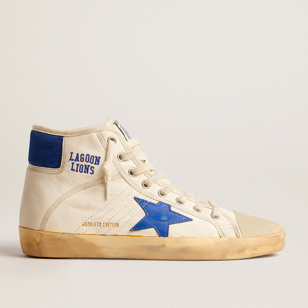 Golden Goose Women's Francy Penstar LAB In Nappa Leather With Blue Star And Nylon Heel Tab