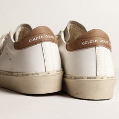 Golden Goose Women's Hi Star With Silver Glitter Star And Dove-gray Nubuck Heel Tab