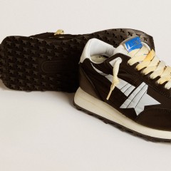 Golden Goose Women's Marathon With Black Nylon Upper And White Star