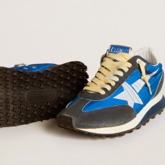 Golden Goose Women's Marathon With Blue Nylon Upper And White Star