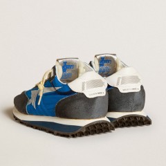 Golden Goose Women's Marathon With Blue Nylon Upper And White Star