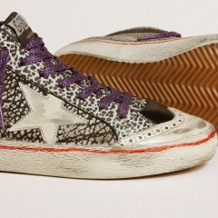 Golden Goose Women's Mid Star LAB In Animal-print Leather With A White Star