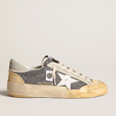 Golden Goose Women's Super-Star LAB With White Star And Swarovski Glitter Upper