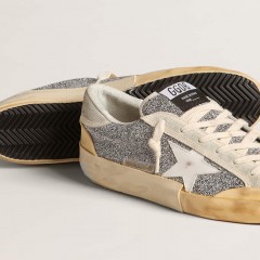 Golden Goose Women's Super-Star LAB With White Star And Swarovski Glitter Upper