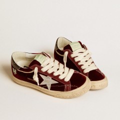 Golden Goose Women's Super-Star LTD In Velvet With Metallic Leather Star And Heel Tab