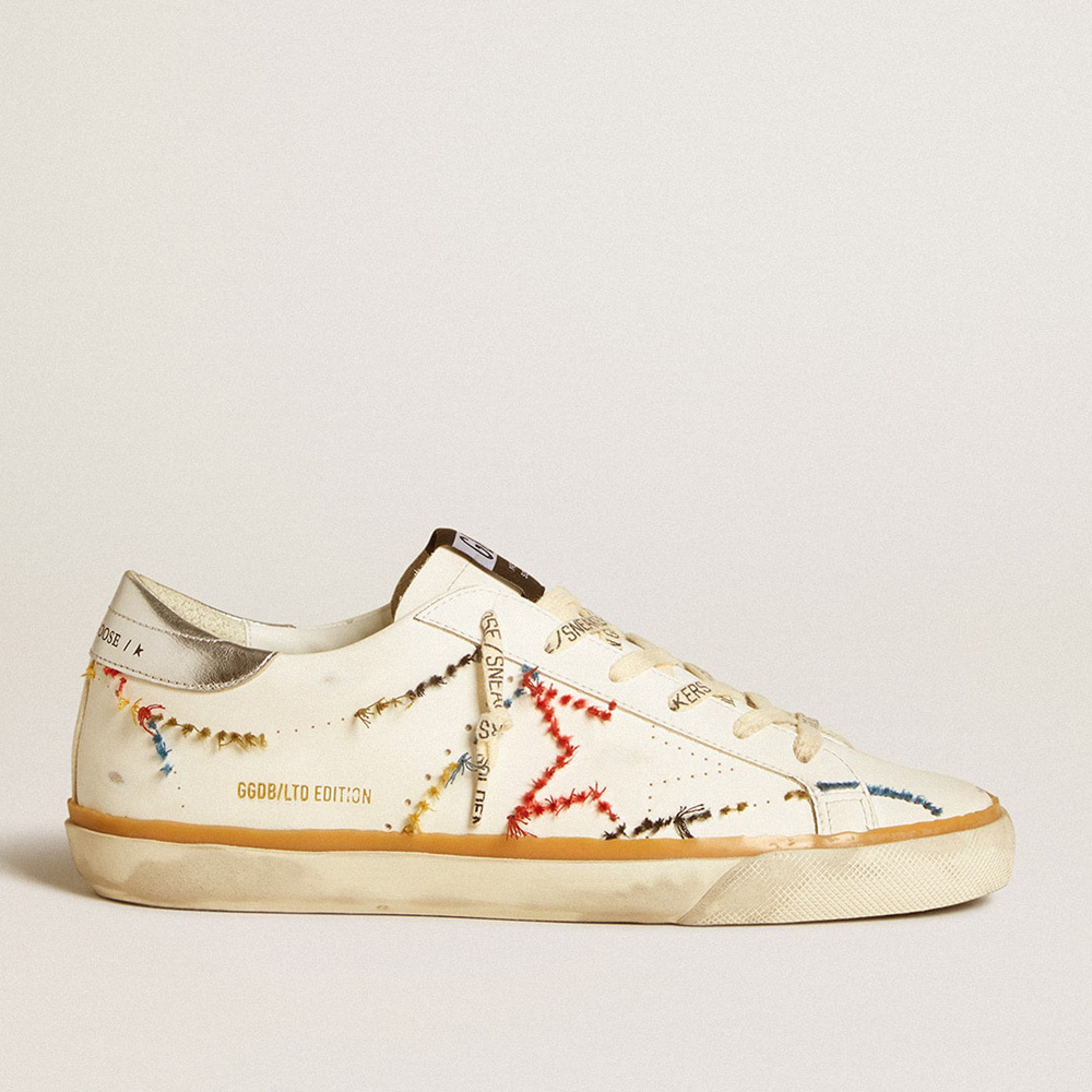 Golden Goose Women's Super-Star LTD With Perforated Star And Metallic Leather Heel Tab