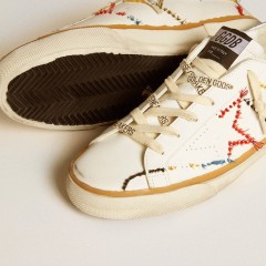 Golden Goose Women's Super-Star LTD With Perforated Star And Metallic Leather Heel Tab