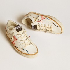 Golden Goose Women's Super-Star LTD With Perforated Star And Metallic Leather Heel Tab