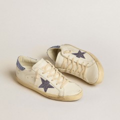 Golden Goose Women's Super-Star LTD With Suede Star And Heel Tab With Swarovski Crystals