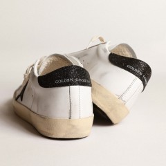 Golden Goose Women's Super-Star With A Black Swarovski Crystal Star And Heel Tab