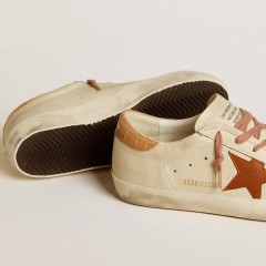 Golden Goose Women's Super-Star With Leather Star And Crocodile-print Leather Heel Tab