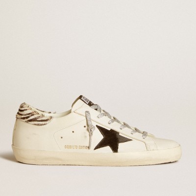 Golden Goose Women's Super-Star With Suede Star And In Pony Skin Heel Tab