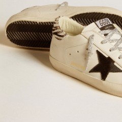 Golden Goose Women's Super-Star With Suede Star And In Pony Skin Heel Tab