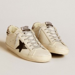 Golden Goose Women's Super-Star With Suede Star And In Pony Skin Heel Tab