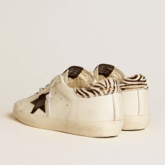 Golden Goose Women's Super-Star With Suede Star And In Pony Skin Heel Tab